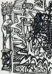 Zappo 2 by Howard Arkley, 1988, synthetic polymer paint on paper, sold Nov 2011