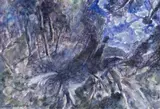 Moonlight And Purlingbrook Falls by William Robinson, 1997, pastel and watercolour on paper, offered Nov 2011