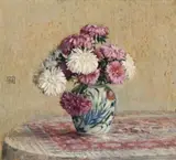 Still Life, Flowers by Rupert Bunny, oil on plywood, sold Nov 2011