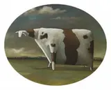 Dobell’S Cow (Small Oval) by John Kelly, 1993, oil on canvas, sold Nov 2011