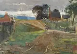 Eltham Road by Walter Withers, 1913, oil on compressed card on board, sold Nov 2011