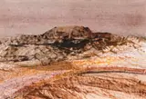 Central Australian Landscape by Sidney Nolan, oil on paper on board, offered Nov 2011