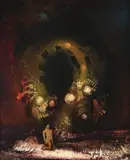 The Supplicant by James Gleeson, oil on composition board, sold Nov 2011