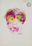 Présence n°7 by Jean-Joseph Sanfourche, Gouache et encre, sold Jun 2024