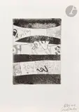 Hypergraphie by Maurice B. Lemaître, 1964, Eau-forte et aquatinte, sold Jun 2024