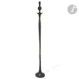 ANCIENNE COLLECTION PAROUÏR BEGLARIAN (PUIS PAR DESCENDANCE) Figure dit communément Tête de femme, le modèle créé vers [1933-1934] Pied de lampadaire by Alberto Giacometti, Épreuve en bronze richement patiné brun très nuancé de vert antique, sold May 2024
