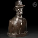 L’Espagnol, dit aussi Buste du Professeur Ricardo Aznar Casanova, le modèle créé en [1925], très probablement by Adolphe Wansart, Épreuve en bronze à patine brune, sold May 2024