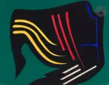 Composition by Geneviève Claisse, 1955, Gouache, sold May 2024
