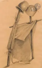 Epouvantail by Jean Lambert-Rucki, Mine de plomb et rehauts à la gouache, sold May 2024