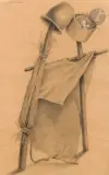 Epouvantail by Jean Lambert-Rucki, Mine de plomb et rehauts à la gouache, sold May 2024