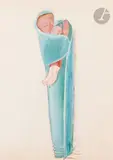 Nativité (recto) - Vierge à l’Enfant (verso) by Jean Lambert-Rucki, 1935, Encre de Chine - Gouache, sold May 2024
