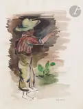 Jeune Mexicain ; Femmes avec un enfant by Katherine Librowicz, Aquarelle et gouache ; aquarelle sur traits de crayon, sold May 2024
