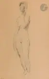 Nu debout by Vladimir Grigorievitch Weisberg, 1968, Aquarelle, sold May 2024