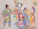 La Chèvre savante by Walter Spitzer, Gouache sur papier, sold May 2024