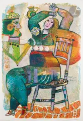 David et Bethsabée by Théo Tobiasse, Lithographie, sold May 2024