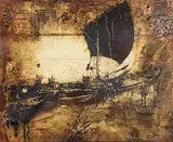 Composition au bateau by Alain Kleinmann, Lithographie, sold May 2024