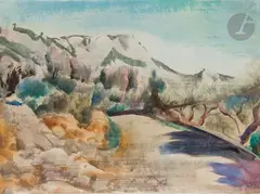 Paysage de Provence by Willy Eisenschitz, Aquarelle, sold Apr 2024