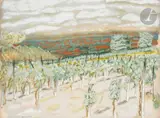Les Vignes by Maurice Brianchon, Gouache et traits de crayon, sold Apr 2024