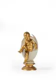 Enfant sortant d'un oeuf by Émile André Boisseau, Bronze doré et onyx, sold Dec 2019