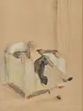 Portrait d'Yves MIRANDE by Drian, Aquarelle, sold Nov 2019