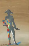 Arlequin by Paul Colin, Gouache, sold Nov 2019