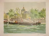 La Seine, l'Institut de France by Yves Brayer, Lithographie, sold Oct 2019