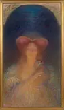 Femme au singe by Charles Léandre, 1908, Pastel sur papier, sold Jun 2017