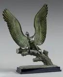 Condor sur une branche by Lucien Gibert, Épreuve en bronze patiné, sold Jun 2017