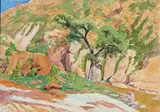 (nos 29 à 89) Éthiopie, la rivière à Dire Daoua by Henry de Monfreid, 1929, Aquarelle, sold Mar 2017