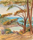 (nos 29 à 89) Villefranche by Henry de Monfreid, 1955, Aquarelle, sold Mar 2017