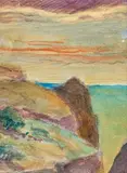 (nos 29 à 89) Les falaises by Henry de Monfreid, Aquarelle sur traits de crayon, sold Mar 2017