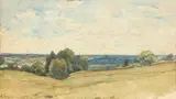 Paysage by Henri Harpignies, 1878, Aquarelle, sold Dec 2016