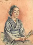Maïtie by Georges Ferdinand Bigot, 1891, Aquarelle, sold Dec 2016