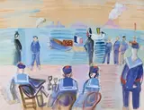 Marins sur la côte by Raoul Dufy, vers 1925, Aquarelle gouachée, sold Apr 2017
