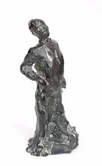 Le comédien by Pierre Ambrogiani, Bronze à patine brune nuancée, sold Apr 2017