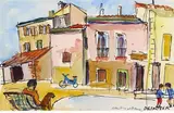 Ville de Sète by François Desnoyer, Aquarelle, sold Apr 2017