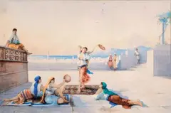 Danseuse orientale by Marcel Blairat, 1891, Aquarelle, sold Mar 2017