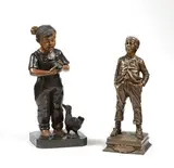 L'insouciant ou Le siffleur by Halfdan Hertzberg, Bronze à patine brune, sold Feb 2017