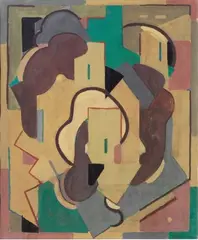 Composition cubiste by Albert Coste, Gouache, sold Nov 2016