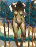 Nu dans un paysage, circa 1918 by Paul-Elie Gernez, Pastel, sold Nov 2016