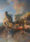 Les Titans by André Beaurepaire, Pastel, sold Nov 2016