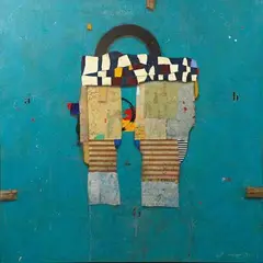 Art Contd 6» by Cole Morgan, 1993, Technique mixte et collage sur toile, sold Nov 2016