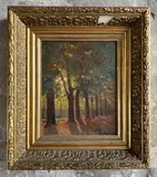 Vue d'un sous-bois by Paul de Frick, Panneau signé en bas à droite, sold Sep 2022