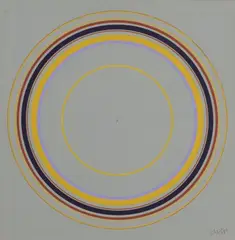 Composition cinétique by Antonio Asis, 1980, Gouache signée et datée, sold Jul 2022