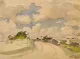 Paysage by Henri Zuber, Aquarelle, sold Jun 2022