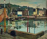Port de Honfleur, novembre 1962 by Jacques Bouyssou, Toile, sold Jun 2022