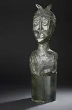 Face plate by Louis Cane, 1984, Bronze à patine verte nunacée, sold Jun 2022