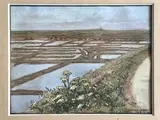 Marais salants à R by Alexis de Broca, 1930, Gouache et aquarelle, sold May 2022
