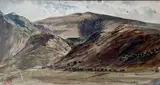 Paysage vallonné by Paul Huet, Aquarelle, sold May 2022