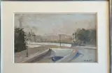 Vue du Pont Alexandre III by Pierre-Marie Rudelle, Gouache signée en bas à droite, sold May 2022
